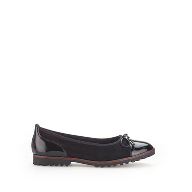 Ballerines noires en combinaison cuirs