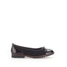 Ballerines noires en combinaison cuirs