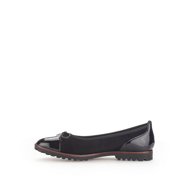 Ballerines noires en combinaison cuirs