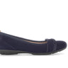 Ballerines bleues en cuir velours