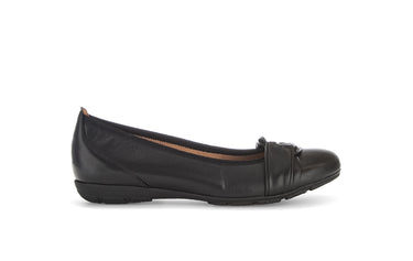 Ballerines noires en cuir lisse