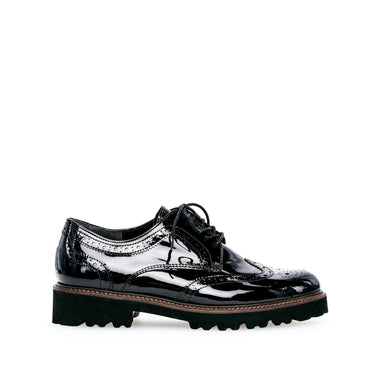 Derbies noires en cuir vernis