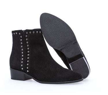 Boots noires en nubuck