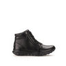 Baskets montantes noires en cuir lisse