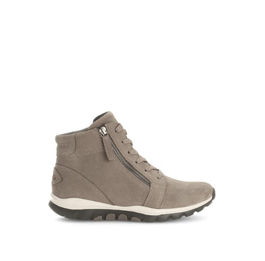 Baskets montantes beiges en cuir