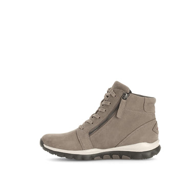 Baskets montantes beiges en cuir