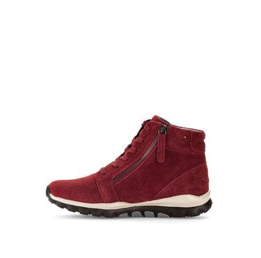 Baskets montantes rouges en cuir