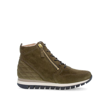 Baskets montantes vertes en cuir