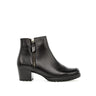 Bottines noires en cuir lisse