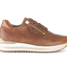 Baskets marron en cuir lisse