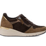 Baskets noires en cuir imprimé reptile