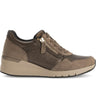 Baskets marron en cuir lisse