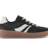 Baskets noires en cuir lisse
