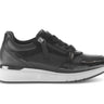 Baskets noires en cuir lisse