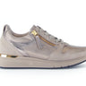 Baskets beiges en cuir lisse