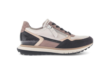 Baskets beiges en cuir
