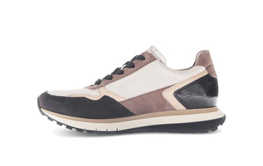 Baskets beiges en cuir