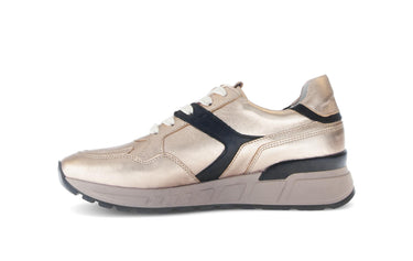 Baskets beiges en cuir lisse