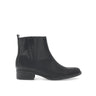 Bottines noires en cuir imprimé reptile