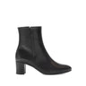 Bottines noires en cuir lisse