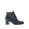 Bottines noires en cuir lisse