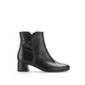 Bottines noires en cuir lisse