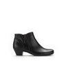 Bottines noires en cuir lisse