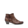 Bottines marron en cuir lisse