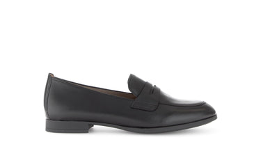 Mocassins noirs en cuir lisse