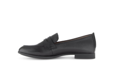 Mocassins noirs en cuir lisse