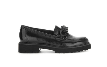 Mocassins noirs en cuir vernis