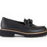 Mocassins noirs en cuir lisse