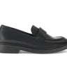 Mocassins noirs en cuir lisse