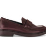 Mocassins rouges en cuir lisse