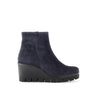 Bottines bleues en cuir