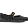 Ballerines noires en cuir lisse
