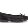 Ballerines noires en cuir imprimé reptile