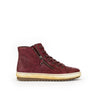 Baskets montantes rouges en cuir gras