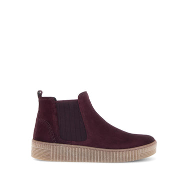 Bottines chelsea rouges en cuir