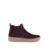 Bottines chelsea rouges en cuir
