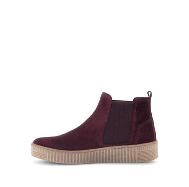 Bottines chelsea rouges en cuir