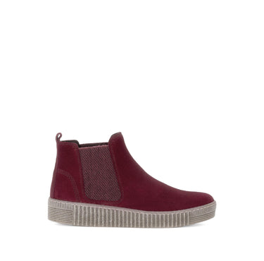 Bottines chelsea rouges en cuir
