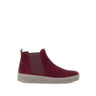 Bottines chelsea rouges en cuir