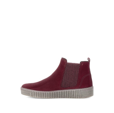 Bottines chelsea rouges en cuir