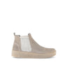 Bottines chelsea beiges en cuir