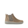 Bottines chelsea beiges en cuir