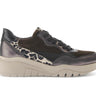 Baskets noires en cuir lisse
