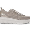 Baskets marron en cuir lisse