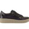 Baskets marron en cuir vernis