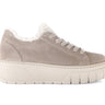 Baskets beiges en cuir